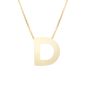 14K Gold Block Letter Initial D Necklace