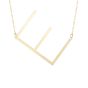 14K Large Angled Initials Series - ALL LETTERS