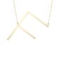 14K Gold Large Initial F Necklace