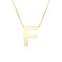14K Gold Block Letter Initial F Necklace