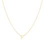 14K Mini Initial F Necklace