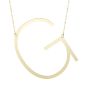 14K Gold Large Initial G Necklace