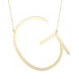 14K Large Angled Initials Series - ALL LETTERS
