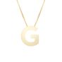 14K Gold Block Letter Initial G Necklace