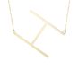 14K Gold Large Initial H Necklace
