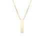 14K Gold Block Letter Initial I Necklace
