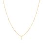 14K Mini Initials Necklace Series - ALL LETTERS