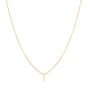 14K Mini Initial I Necklace