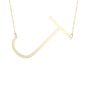 14K Gold Large Initial J Necklace