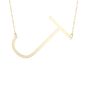 14K Large Angled Initials Series - ALL LETTERS