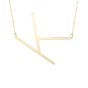 14K Large Angled Initials Series - ALL LETTERS