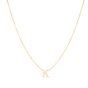 14K Mini Initial K Necklace