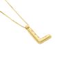 14K Helium Initial L Pendant