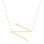 14K Large Angled Initials Series - ALL LETTERS