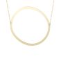 14K Gold Large Initial O Necklace