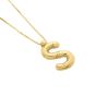 14K Helium Initial S Pendant