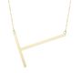 14K Gold Large Initial T Necklace
