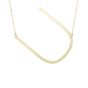 14K Gold Large Initial U Necklace