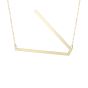 14K Gold Large Initial V Necklace