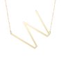 14K Large Angled Initials Series - ALL LETTERS