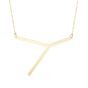 14K Large Angled Initials Series - ALL LETTERS