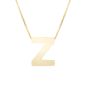 14K Gold Block Letter Initial Z Necklace