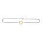14K & Silver Heart Anklet