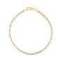 14K 3.2mm Round Pave Franco Chain