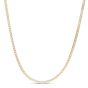 14K 3.2mm Round Pave Franco Chain