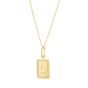 14K Rectangle Moon Talisman Pendant 
