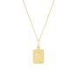 14K Rectangle Moon Talisman Pendant 