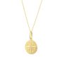 14K Round North Star Talisman Pendant 