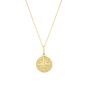 14K Round North Star Talisman Pendant 