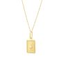 14K Rectangle Sun Pendant 