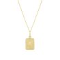 14K Rectangle Sun Pendant 