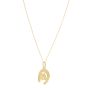 14K Horse & Horseshoe Pendant 