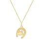 14K Horse & Horseshoe Pendant 