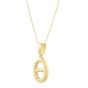 14K Puff Mariner Link Pendant 
