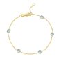 14K Aqua Station Bracelet
