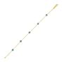 14K Blue Topaz Station Bracelet