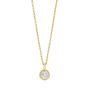 14K White Topaz Birthstone Pendant