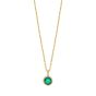14K Created Emerald Birthstone Pendant