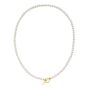 14k Gold Pearl T-Bar Necklace