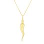 14K Gold Italian Horn Necklace