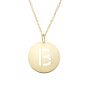 14k Disc Pendant Initial Series - ALL LETTERS