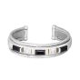 Silver & 18K Gold Madison Black Spinel Cuff