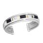 Silver & 18K Gold Madison Black Spinel Cuff