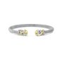Silver & 18K Gold Popcorn Tally Cuff Bangle