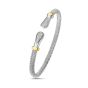Silver & 18K Gold Prosecco Cuff Tear Drop Bangle