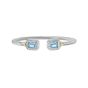 Diamond & Blue Topaz Italian Cable Bangle